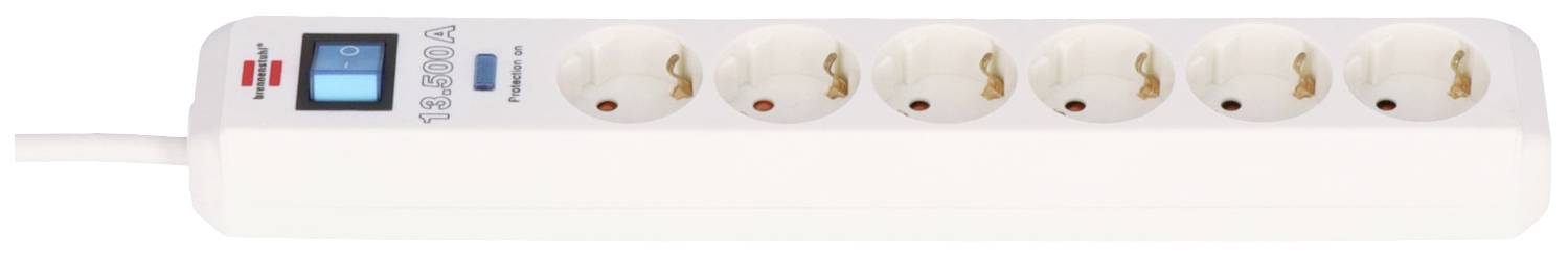 Image of Brennenstuhl 1159720216 Surge protection power strip 6x White PG connector 1 pc(s)