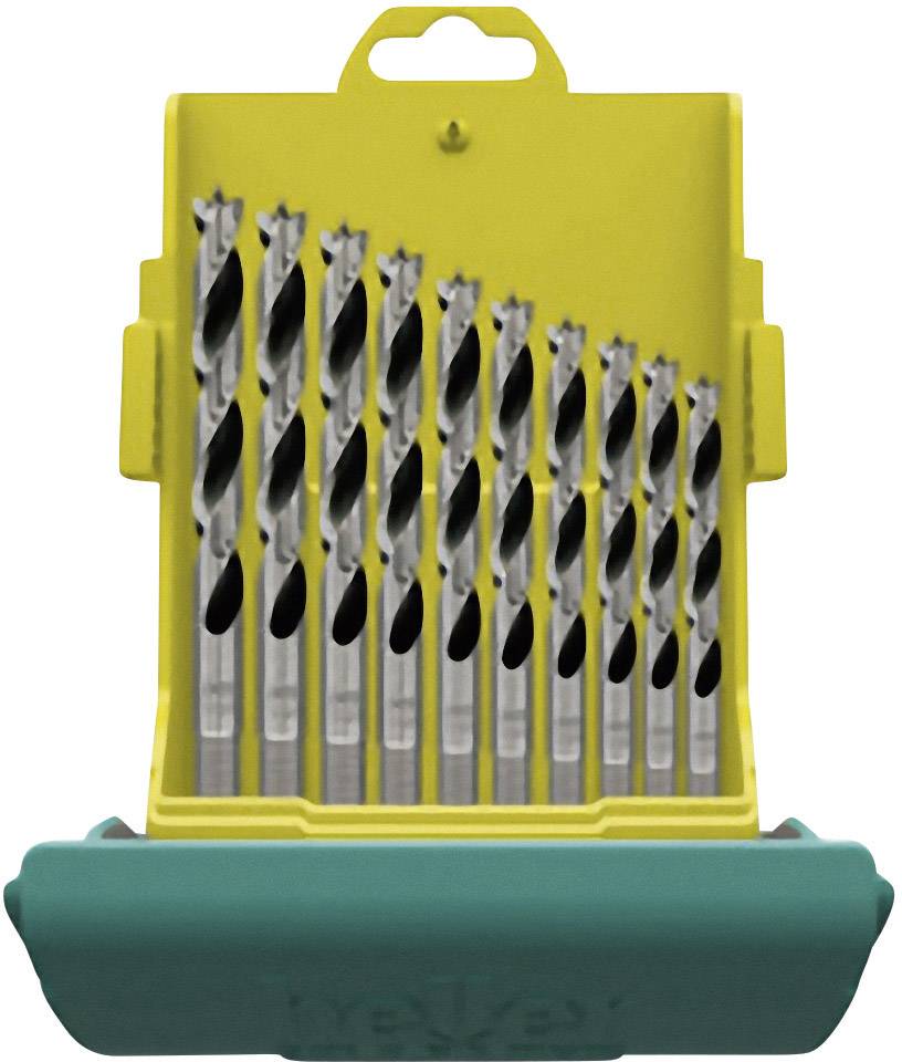Heller Tools 28708 1 Wood twist drill bit set 10-piece 3 mm, 4 mm, 5 mm, 6 mm, 7 mm, 8 mm, 9 mm, 10 mm, 11 mm, 12 mm Cylinder shank 1 Set