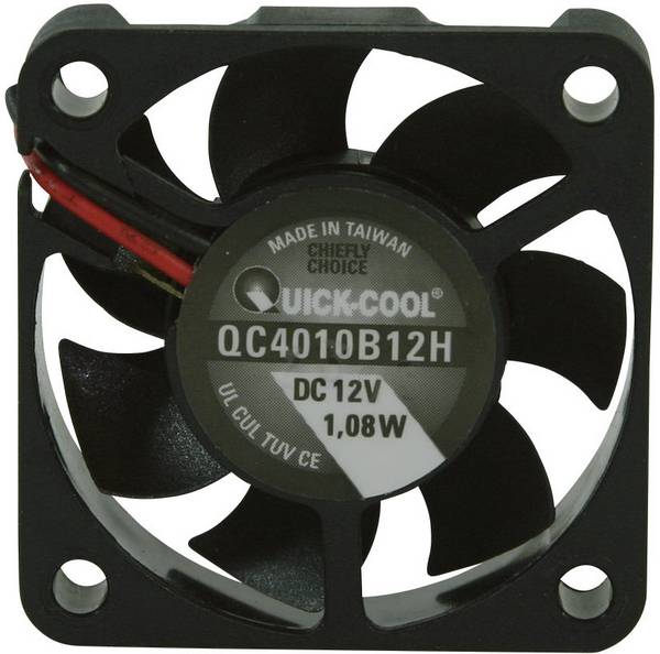 QuickCool QC4010B12H Axial fan 12 V DC 12.23 m³/h (L x W x H) 40 x 40 x 10 mm