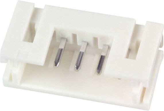 White 4-pin connector with open design and metal contacts, used for LED strip connections.