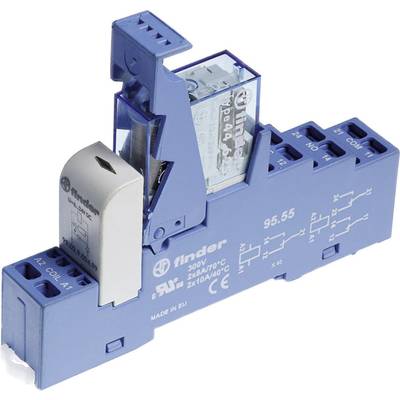 Finder 48.82.7.012.0050 Relay component Nominal voltage: 12 V DC Switching current (max.): 10 A 2 change-overs  1 pc(s)