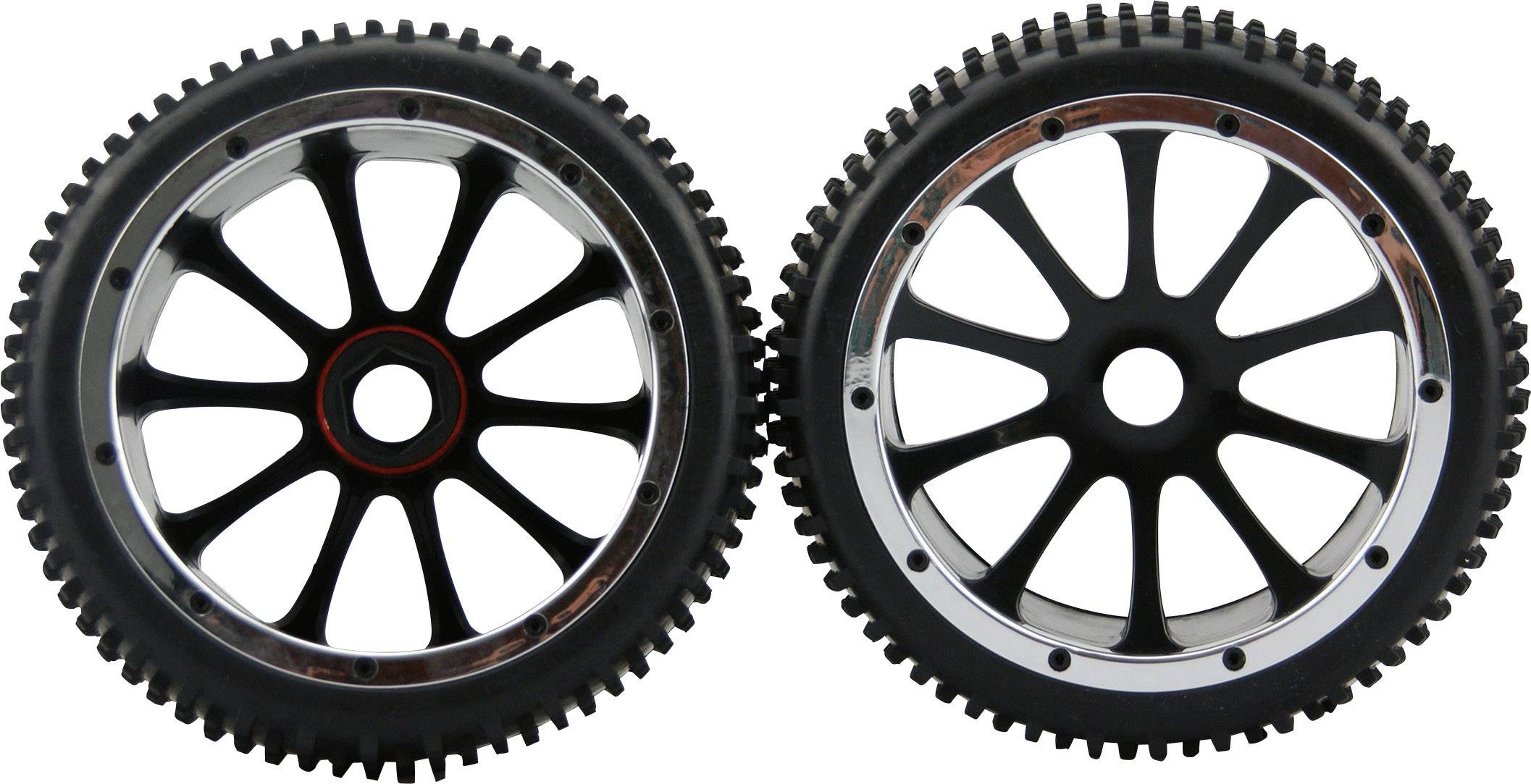 Amewi 1:5 Buggy Complete wheels Multipin 10-spoke Black 1 Pair-0