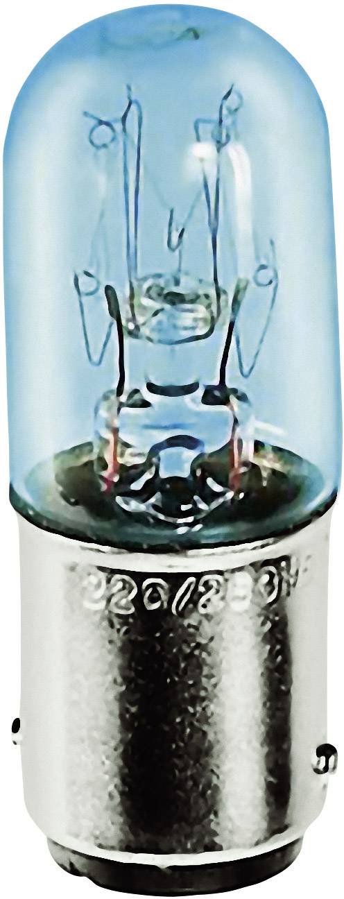 A blue light bulb with a metal base, typically used for small lamps or devices.