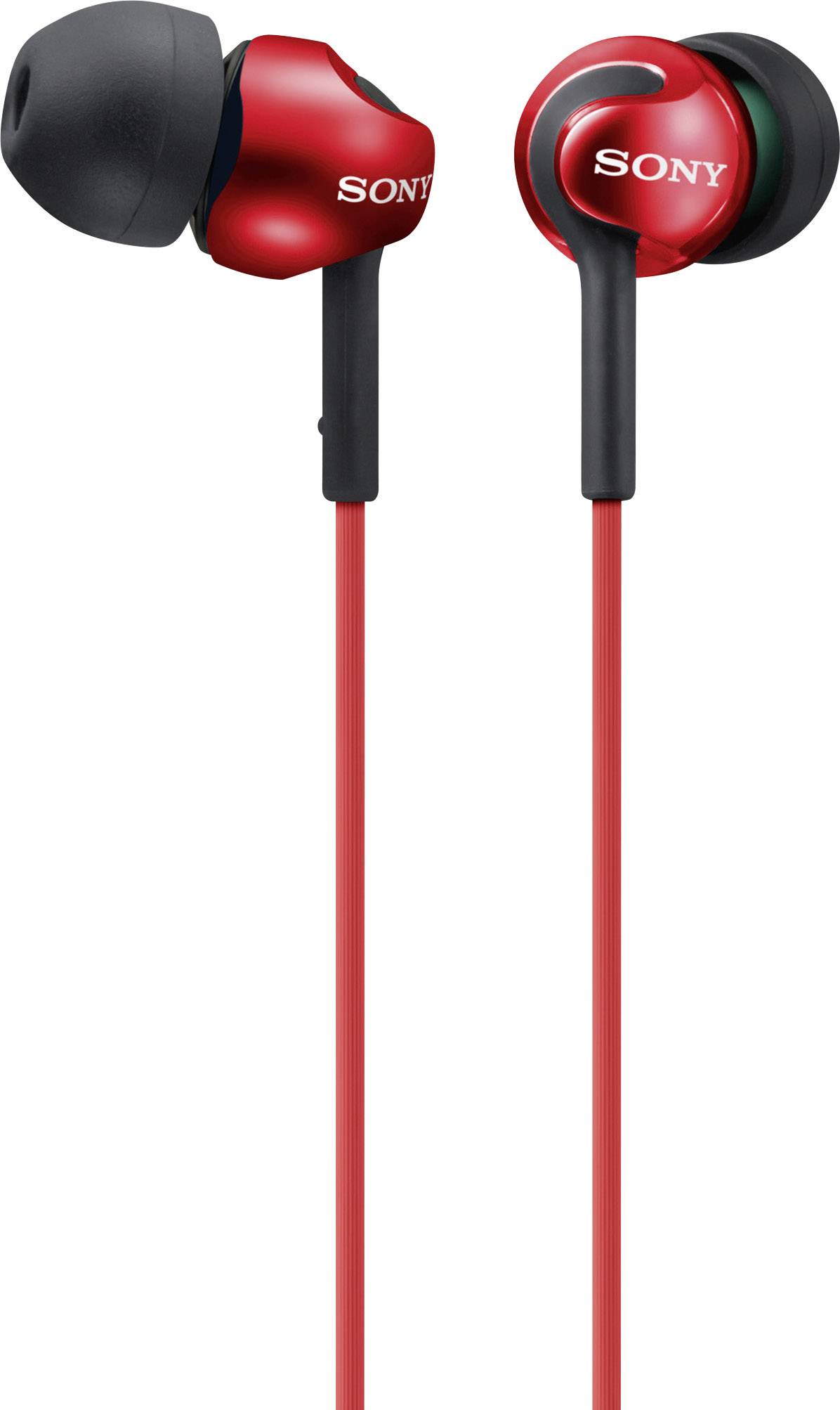 Sony MDR-EX110LP In-ear headphones Corded (1075100) Red | Conrad.com