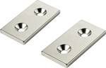 NdFeB magnet square with inner holes, 1 pair