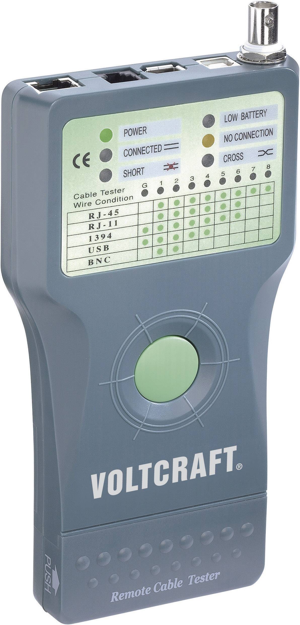 VOLTCRAFT/® CT-5/ Cable Tester Tool for Verification Suitable for RJ-45/ BNC Cable Tester RJ-11/ IEE 1394/ USB Cables