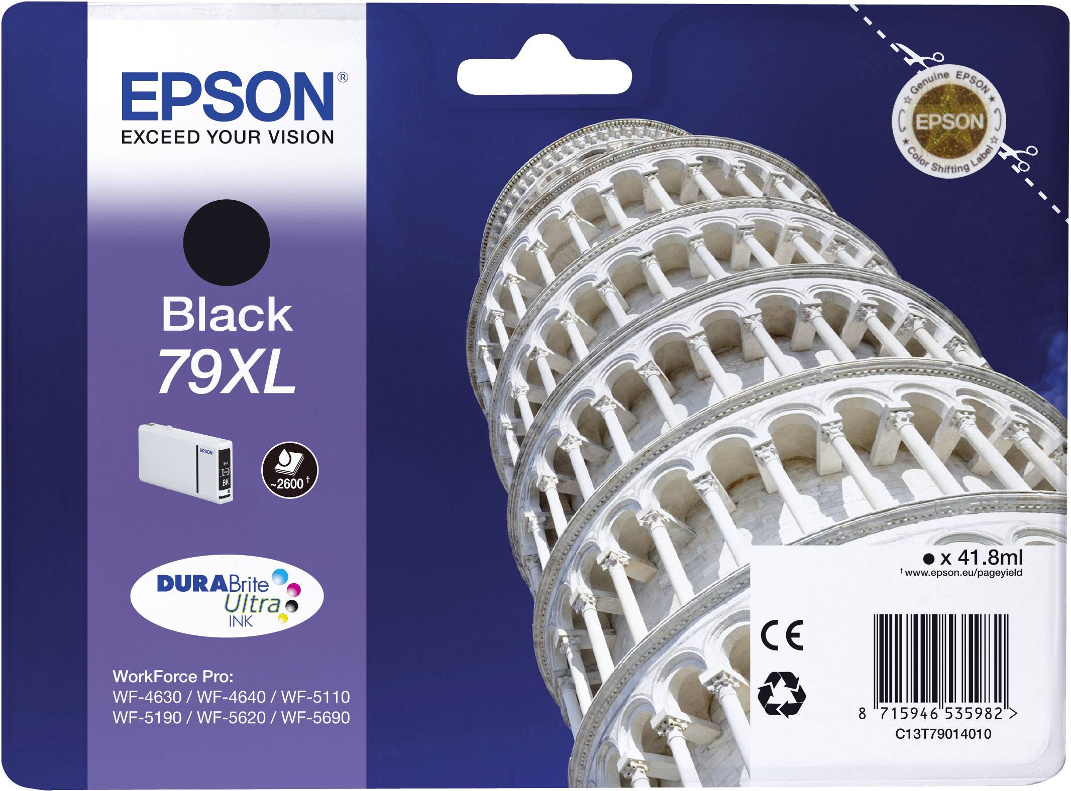 Epson Ink cartridge T7901, 79XL Original Black C13T79014010