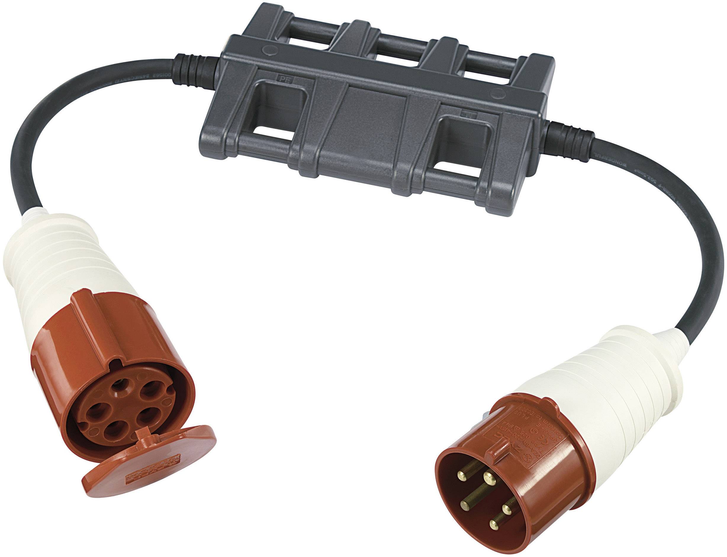 Test lead adapter CEE plug CEE connector VOLTCRAFT CLA3L 32