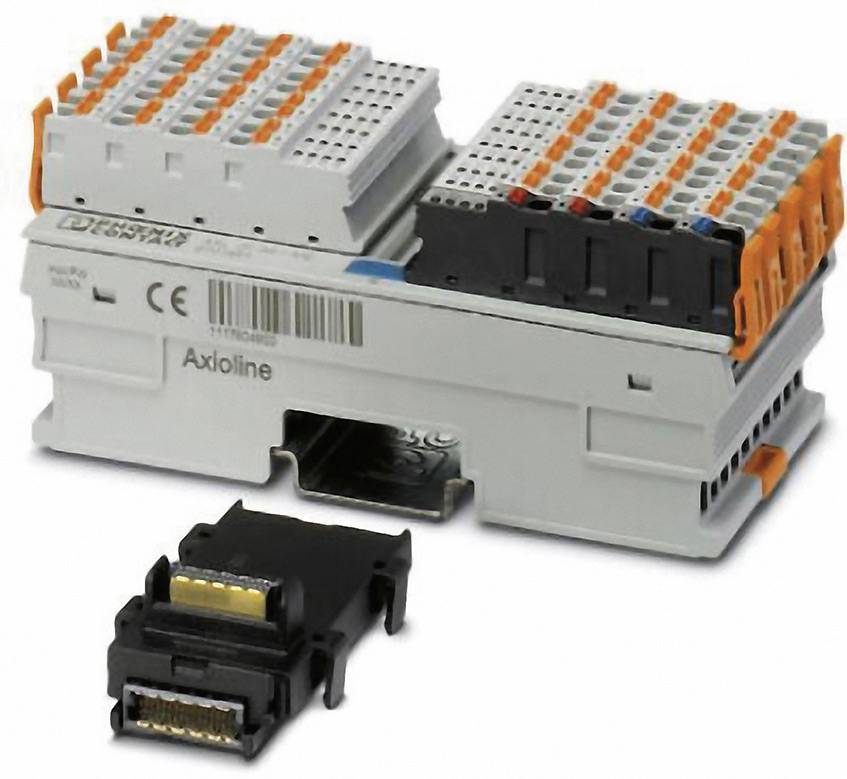'Modular terminal blocks and connectors, used for industrial control systems and automated processes.'