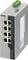 A grey industrial Ethernet switch with eight Ethernet ports, suitable for network connections in industrial environments.