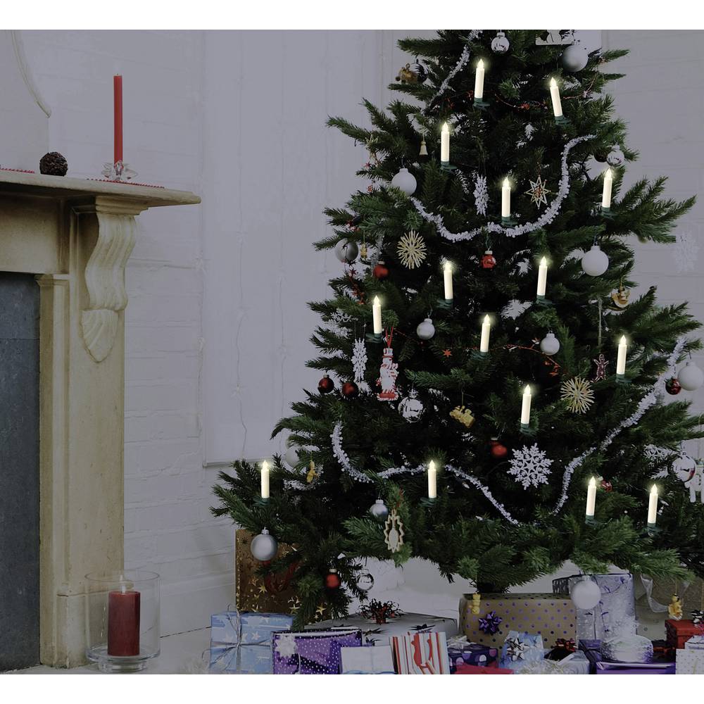 Polarlite LBA 30 003 Wireless Christmas Tree Lights Candle Inside Battery Powered 10 LED Warm White Polarlite LBA 30 003 Wireless Christmas Tree Lights Candle Inside Battery Powered 10 LED Warm White