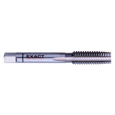 Precision threading tap marked 'EXACT Precision Tools', suitable for creating precise internal threads in metal.