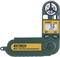 A green mini thermal anemometer displays wind speed of '5.6 m/s' and temperature of '64.5 °F' on its digital display.