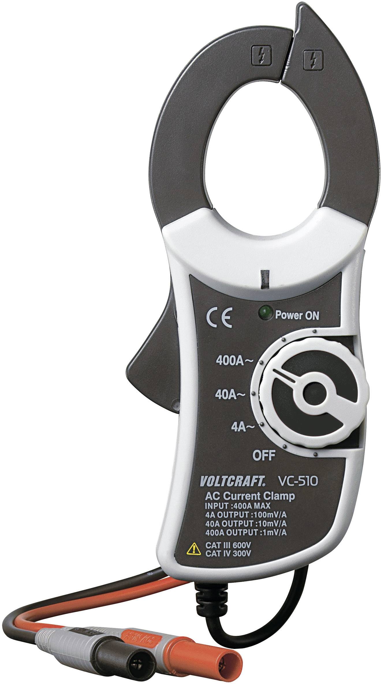 VOLTCRAFT VC-510 Clamp meter adapter A/AC reading range: 0 - 400 A