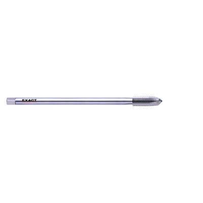 A silver-coloured tap with 'EXACT' inscribed on the shaft. Used for cutting internal threads in metals.
