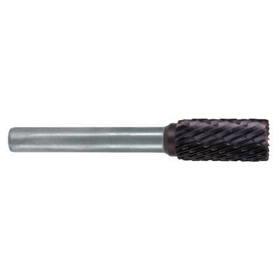 A cylindrical milling cutter with helically arranged cutting teeth, suitable for metalworking and surface finishing.
