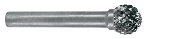 Exact 72302 Burr Carbide metal Sphere  Length 56 mm   Shank diameter 6 mm
