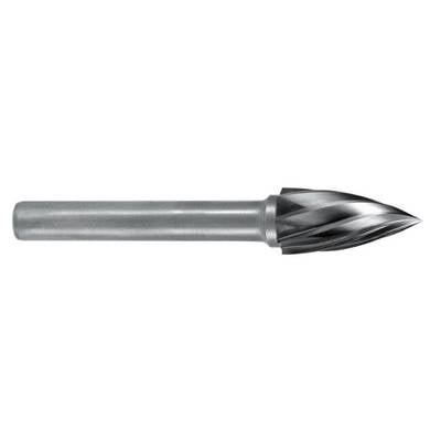 Cylindrical milling cutter with cross-ground head made of steel, suitable for precise metal cutting operations.