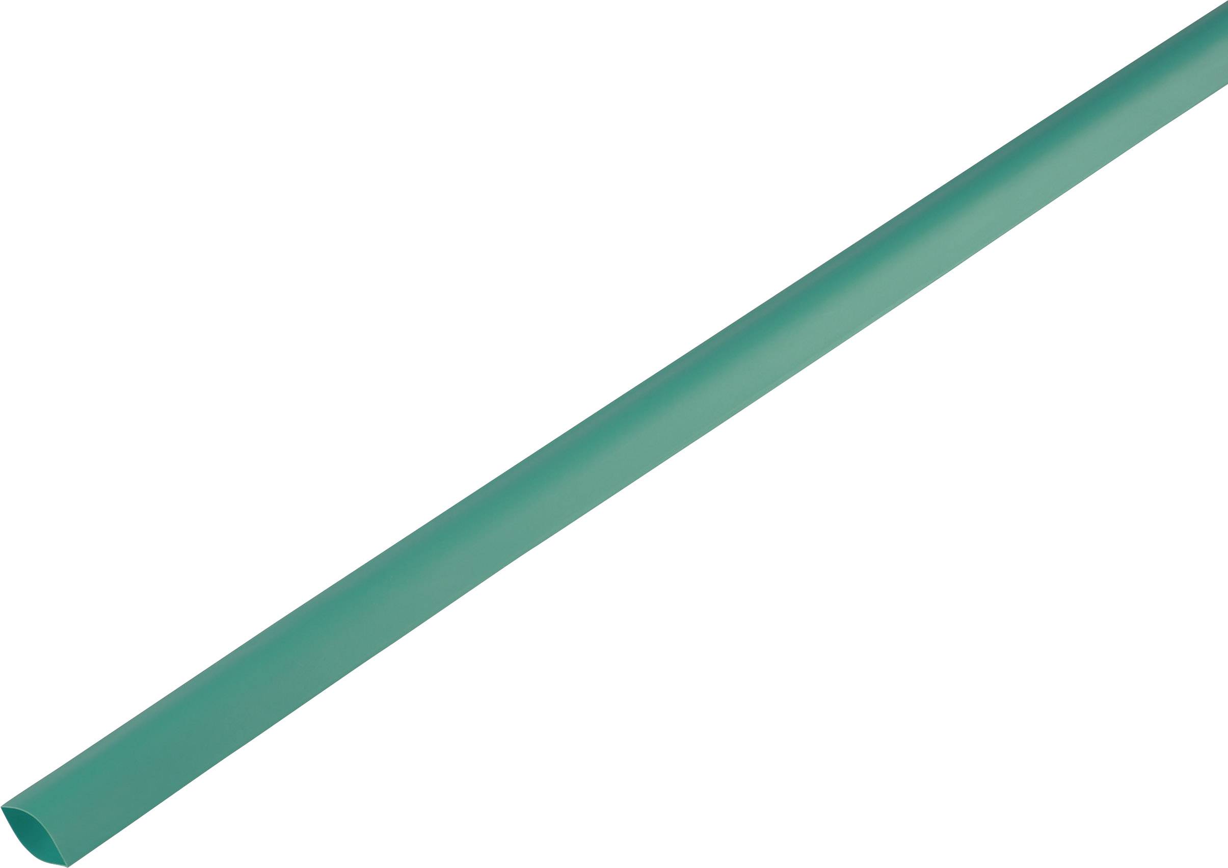 TRU COMPONENTS 1225421 Heatshrink w/o adhesive Green 16.70 mm 8 mm Shrinkage:2:1 Sold per metre-0
