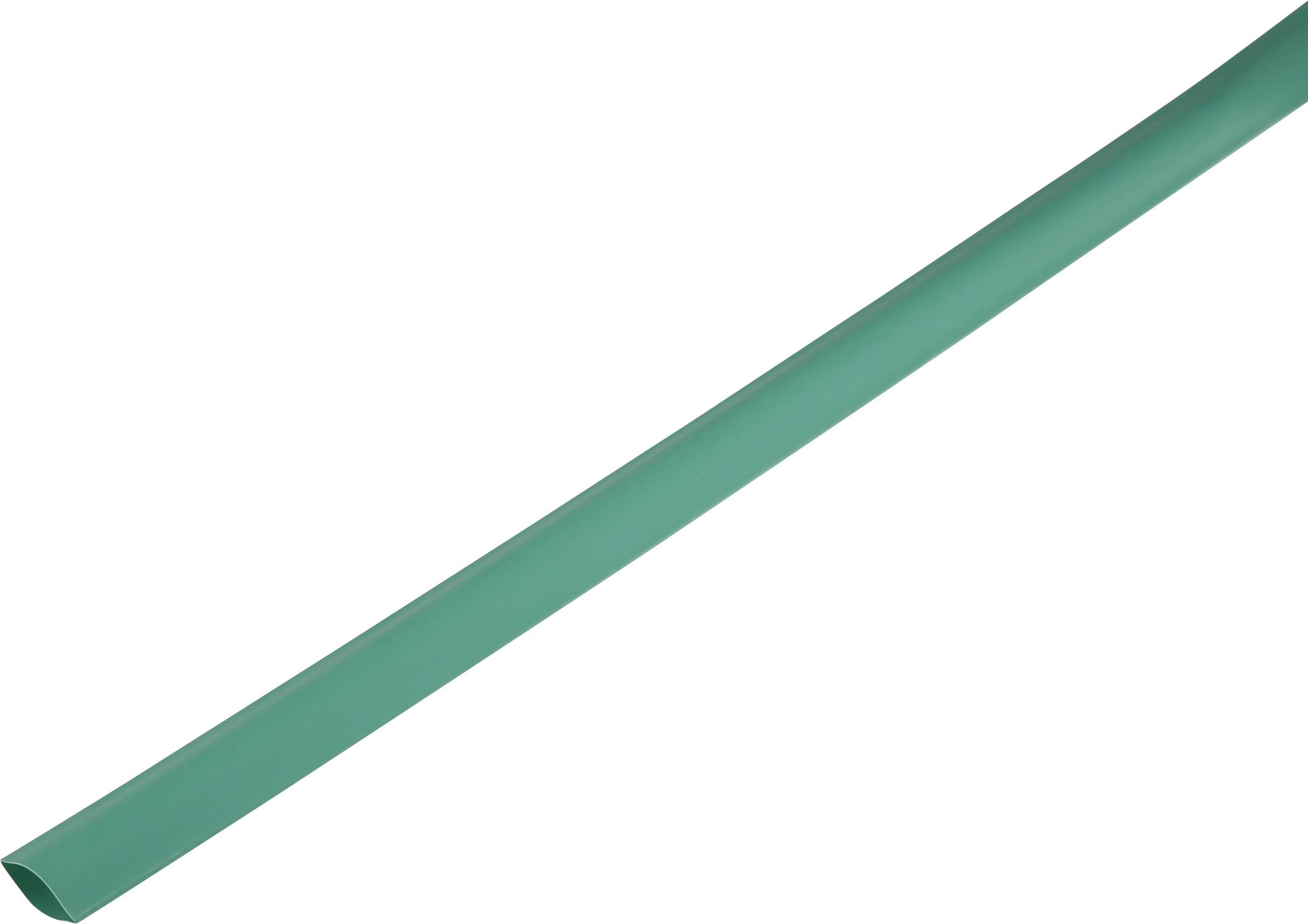 Image of TRU COMPONENTS 1225424 Heatshrink w/o adhesive Green 21 mm 10 mm Shrinkage:2:1 Sold per metre