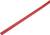 Red heat shrink tube piece, diagonally positioned in the image, on a white background.