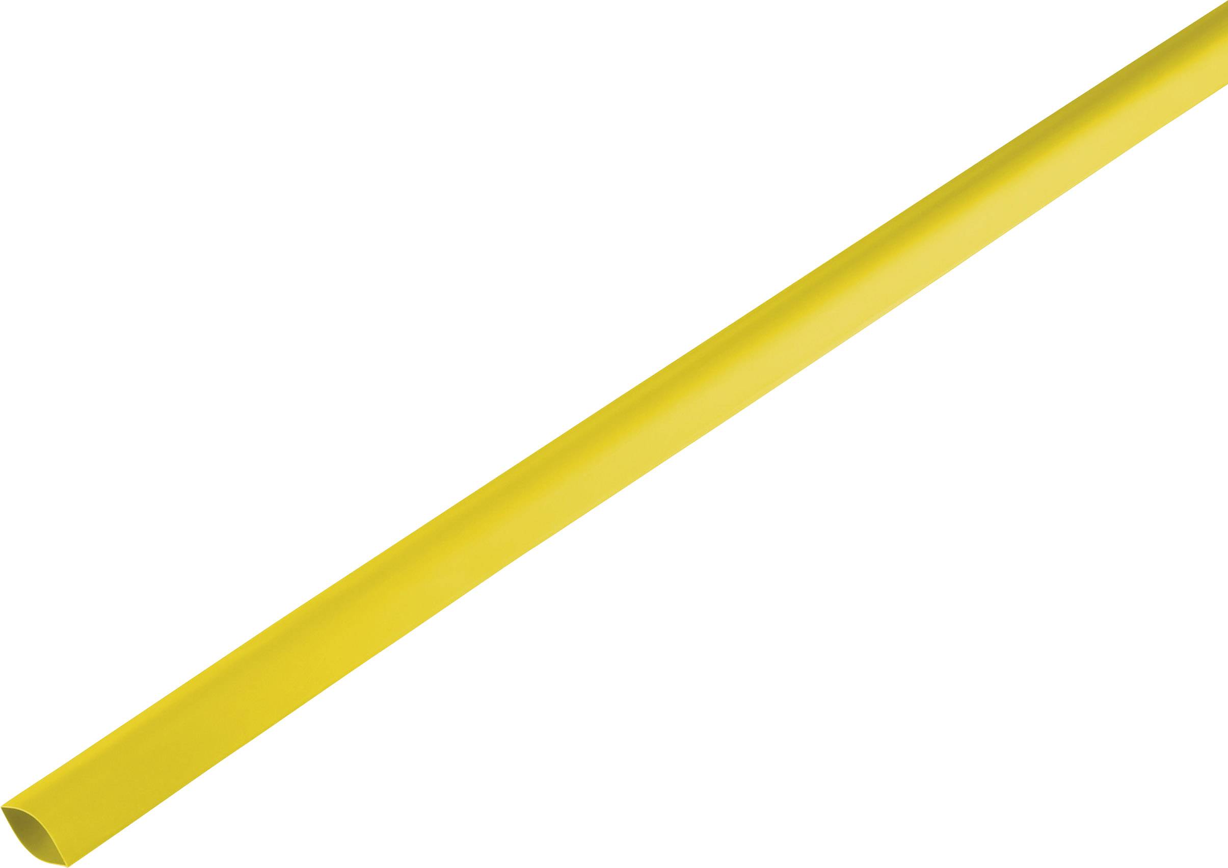 Image of TRU COMPONENTS 1225474 Heatshrink w/o adhesive Yellow 16.70 mm 8 mm Shrinkage:2:1 Sold per metre