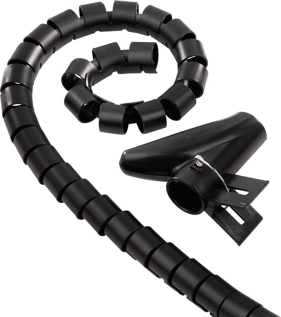 Hama Spiral cable wrap Plastic Black Flexible (Ø x L) 2.5 cm x 200 cm 1 pc(s) 00220998