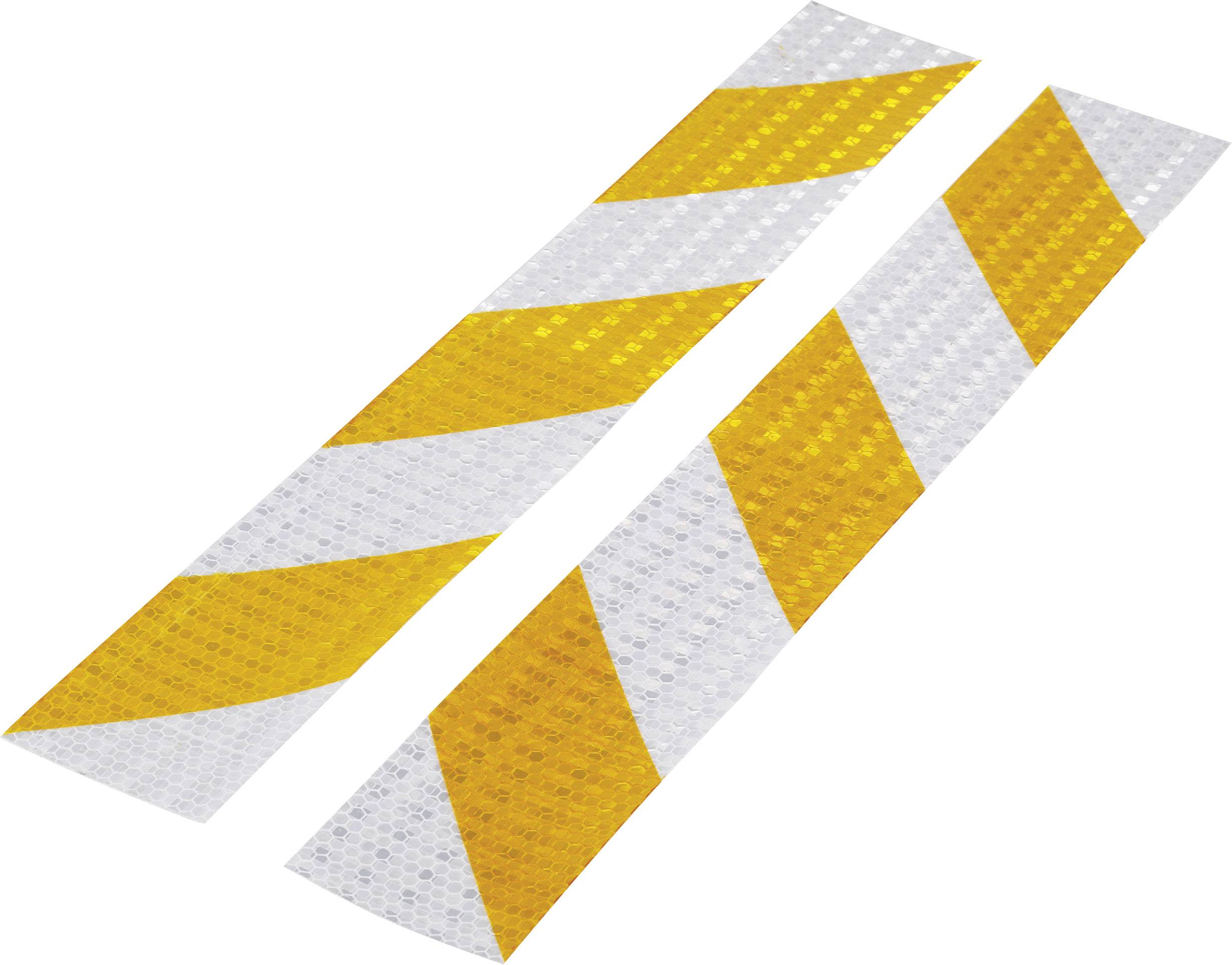 TOOLCRAFT RTS60/400-YL 1564044 Warning stripe RTS Silver, Yellow (L x W) 40 cm x 60 mm 1 Set