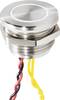 Renkforce RF-4707816 Bell button incl. piezo actuator 1x Stainless steel, White 24 V/0,3 A