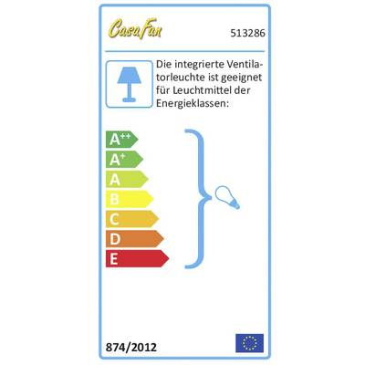 Energy label for lighting. Suitability for light sources in energy classes A++ to E, with arrow markings and EU logo.