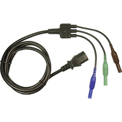 Cliff CIH29920 Safety test lead [4 mm plug - IEC C13 socket ] 1.50 m Blue, Green, Brown 1 pc(s)