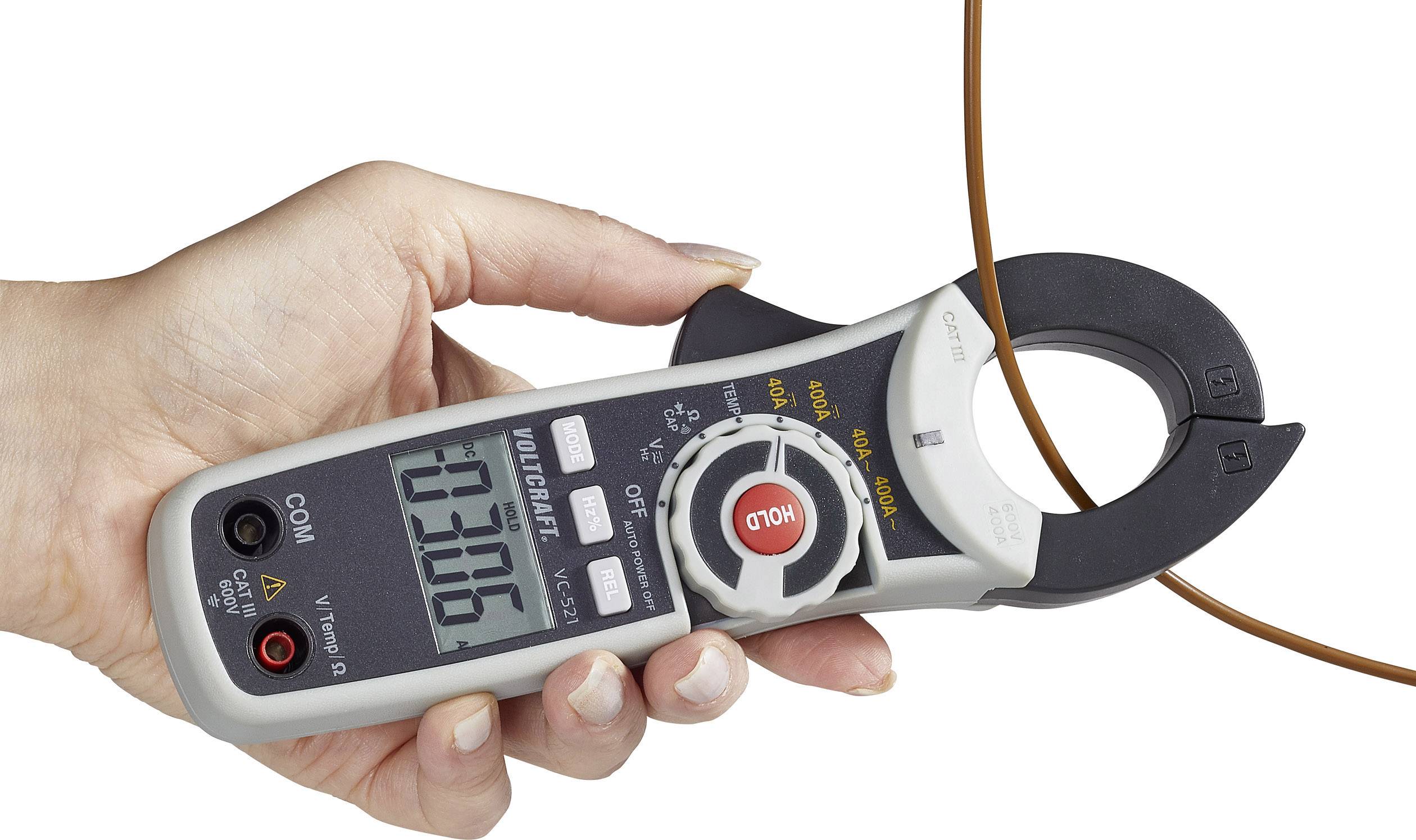 VOLTCRAFT VC-521 Clamp meter Digital CAT III 600 V Display (counts): 4000-6