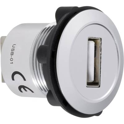 TRU COMPONENTS USB-01 USB-mounted socket 2.0  USB-socket type A to USB-socket type A Content: 1 pc(s)