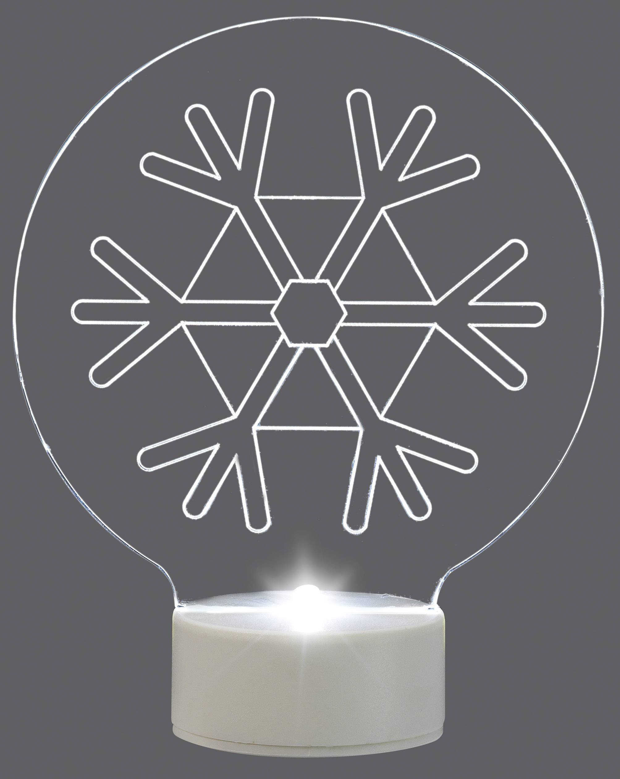 Polarlite LBA-51-008 Acrylic figurine Snowflake Cool white LED (monochrome) Transparent-0