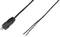 'A network cable with a plug on one side and bare ends on the other, suitable for electronics projects or repairs.'