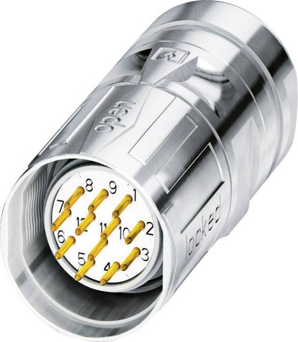 M23 cable connector 1619582 CA-17P1N8A80DNS Silver Phoenix Contact Content: 1 pc(s)