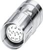 M23 cable connector 1619481 CA-17S1N8A8008S Silver Phoenix Contact Content: 1 pc(s)