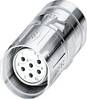 M23 cable connector 1619498 CA-09S1N8A8008S Silver Phoenix Contact Content: 1 pc(s)