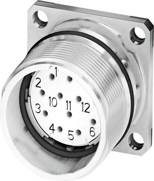 M23 connector, flange mounting CA12S1N8A2S00 Silver Phoenix Contact