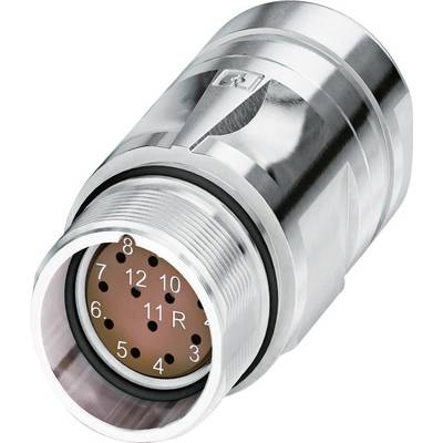 M23 in-line connector with speedcon 1619997 CA-12F1N8A9504 Silver Phoenix Contact Content: 1 pc(s)