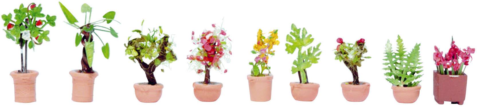 NOCH 14082 Ornamental plants in large flower pots Assembled
