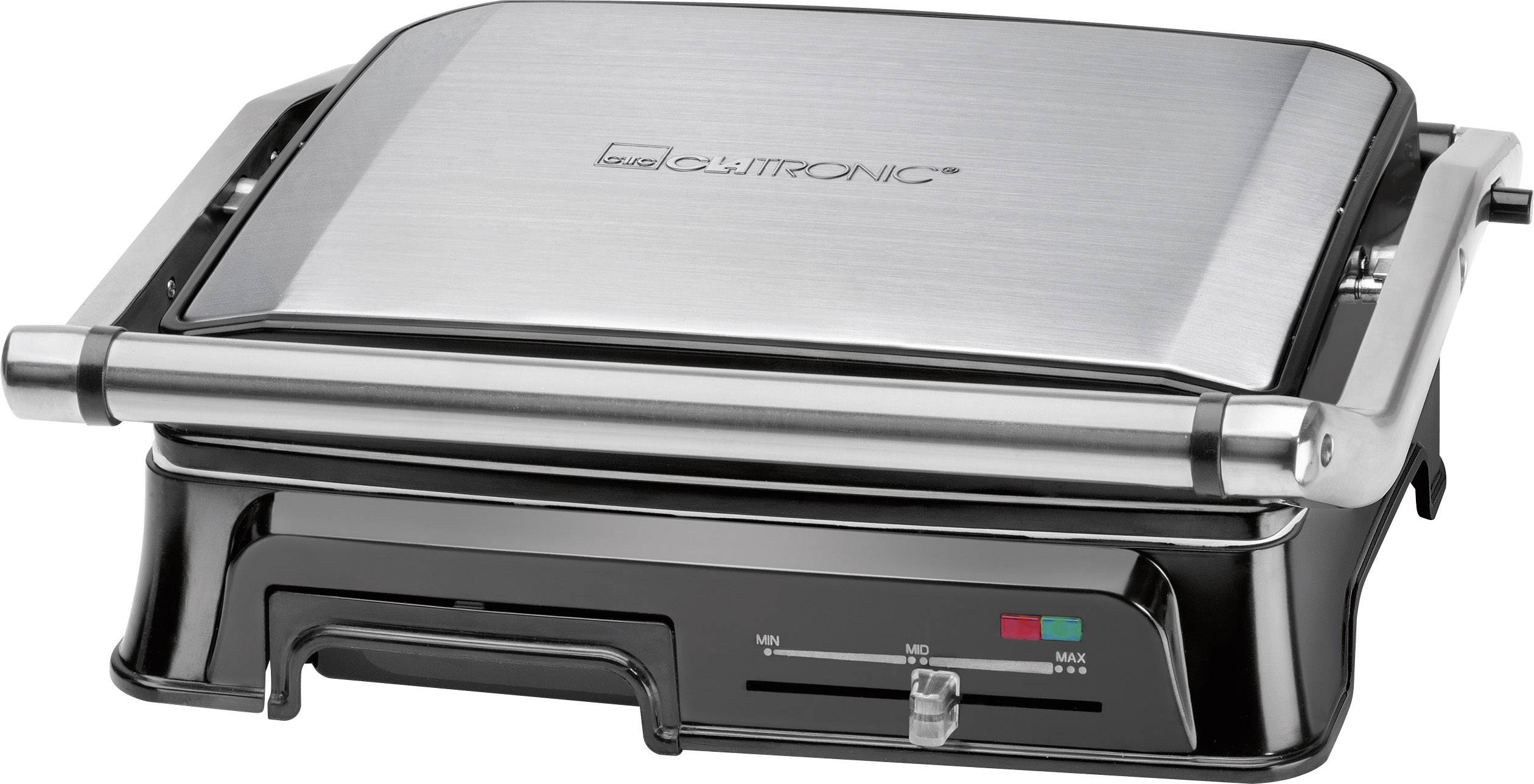 Clatronic KG3571 Electric Grill press Stainless steel, Black