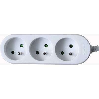 Image of GAO DG-FB03A Power strip (w/o switch) 3x White FR connector 1 pc(s)