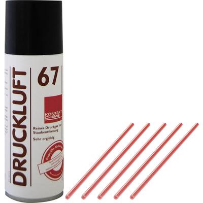 Kontakt Chemie DRUCKLUFT 67  Gas duster non-flammable, incl. 5x spray extension tube 100 ml