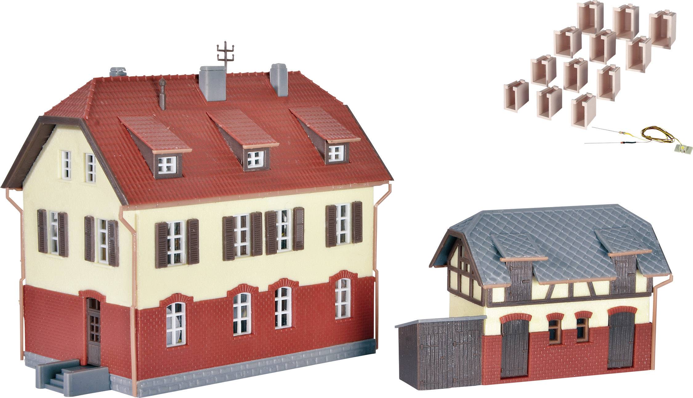 Image of Kibri 37112 N Railway building with adjoining building