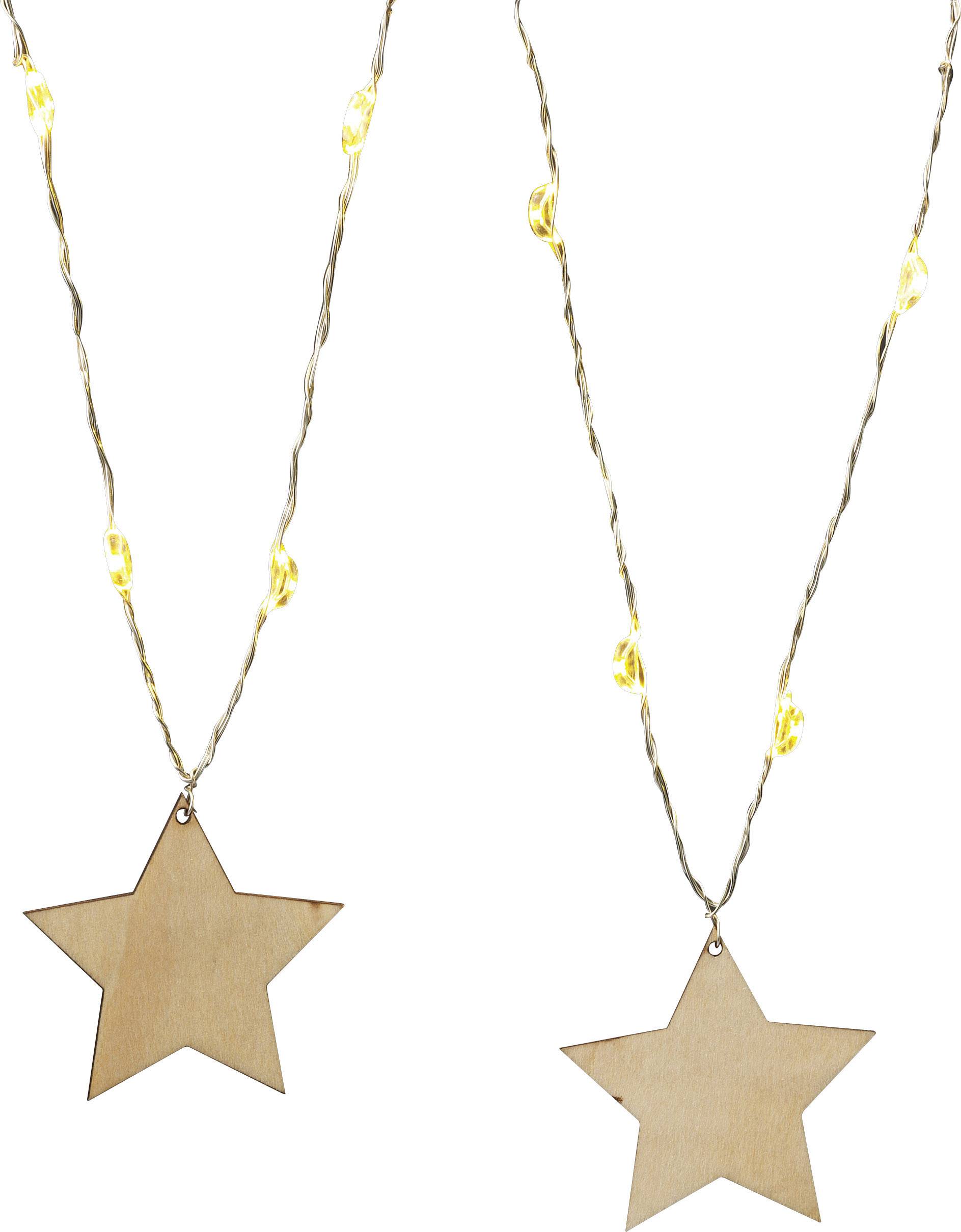 Polarlite LBA-04-007 Holiday lights (motif) Stars Inside battery-powered LED (monochrome) Warm white Illuminated length:-2