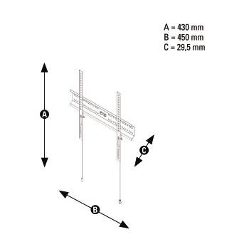 Thomson WAB056 TV wall mount 58,4 cm (23") - 142,2 cm (56") Rigid Suitable for Curved TVs, Built-in level-2