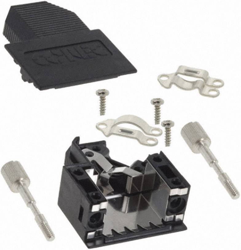 Conec 165X00779XE 165X00779XE D-SUB housing Number of pins: 9 Plastic 45 ° Black 1 pc(s)