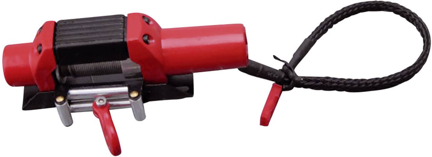 A red safety lock with a black cord. It is used to secure tools or equipment.