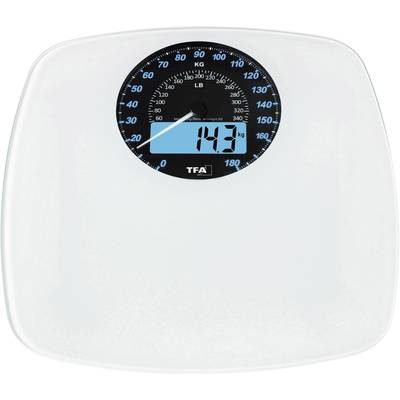 TFA Dostmann SWING Digital bathroom scales Weight range=180 kg White 